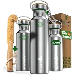 Gourde isotherme Blockhütte 500ml en acier inox