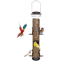 Mangeoire pour oiseaux MIXXIDEA 6 ports en métal