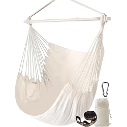 Fauteuil suspendu Chihee en coton avec barre d'écartement pliable