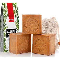 Ensemble de 3 savons d'Alep Natura Germania 90% olive