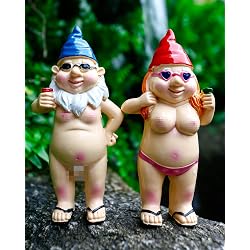 Lot de 2 nains de jardin Yomisee en résine