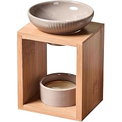 Brûle parfum Zen'Arôme Yona en céramique et bambou