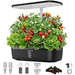 Potager d'intérieur HIUYRFS 12 trous avec éclairage LED intelligent