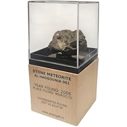 Météorite Al Haggounia 001 GreatGift sur support bois