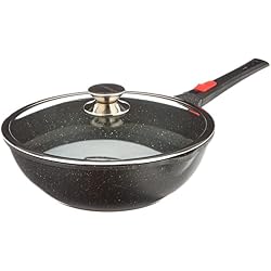 Wok Kamberg 30 cm manche amovible fonte d'aluminium