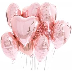 Ballons cœur Jonami or rose 25 pièces