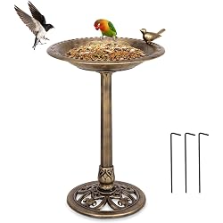 Mangeoire pour oiseaux COSTWAY sur pied design antique