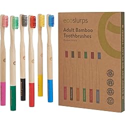 Brosses à dents en bambou EcoSlurps pack de 6 adultes