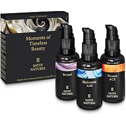 Coffret sérums Satin Naturel 3x30ml acide hyaluronique, rétinol et vitamines