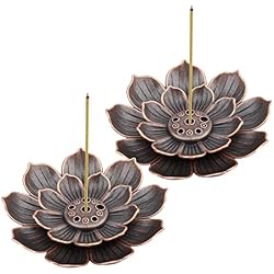 Porte-encens Talifoca lotus en laiton, lot de 2