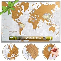 Carte du monde à gratter Maps International