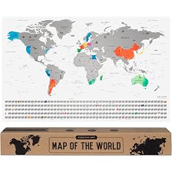 Carte du monde à gratter envami