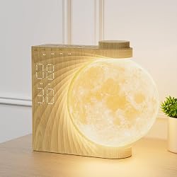 Réveil simulateur d'aube RETEYUNG avec lune rotative RGB