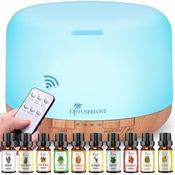 Diffuseur d'huiles essentielles Diffuserlove 500 ml avec télécommande