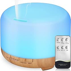 Diffuseur d'huiles essentielles Hianjoo 450 ml avec télécommande