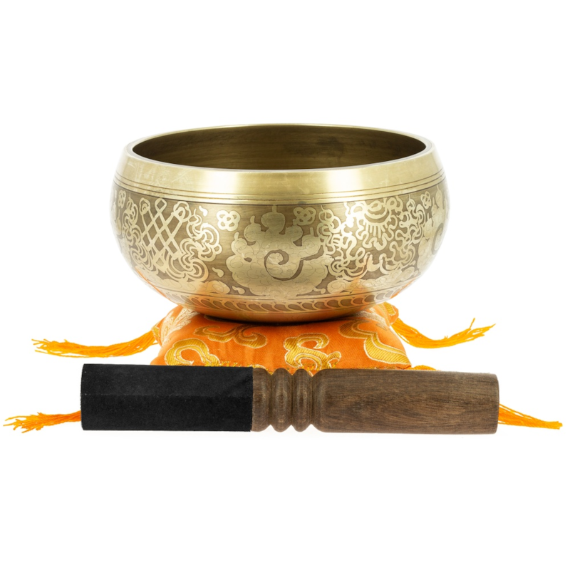 Bol chantant tibétain gravé grand Tierra Zen