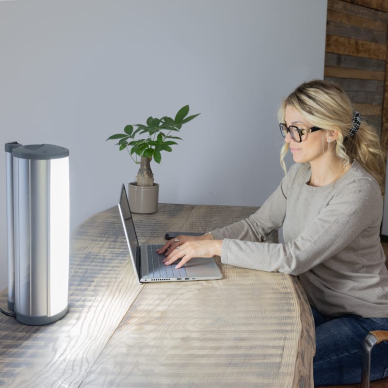 Lampe de luminothérapie 10 000 lux sans UV -Utilisation verticale ou horizontale