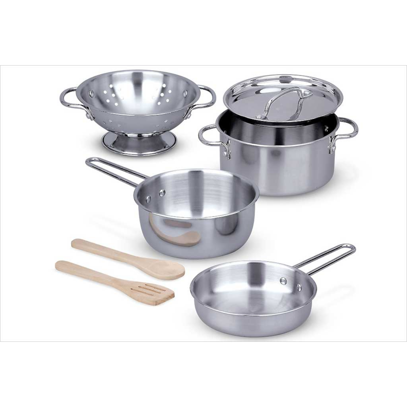 Dînette casseroles métalliques