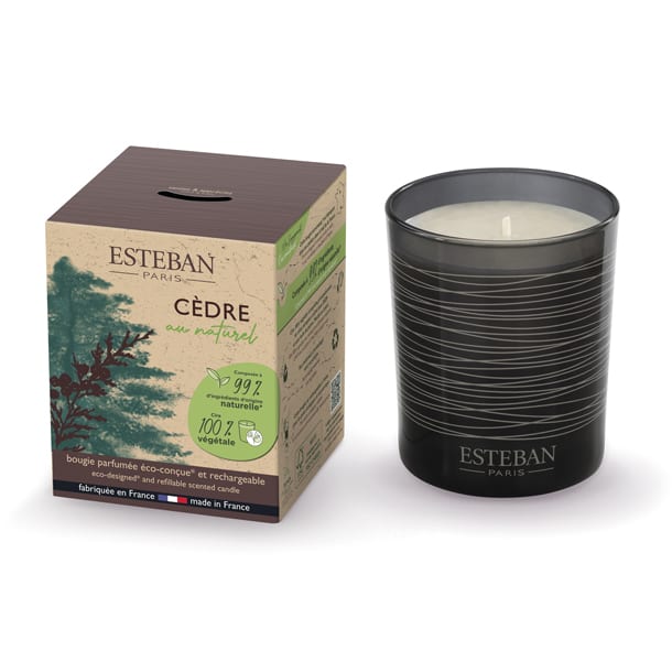 Bougie parfumée Cèdre naturel Esteban